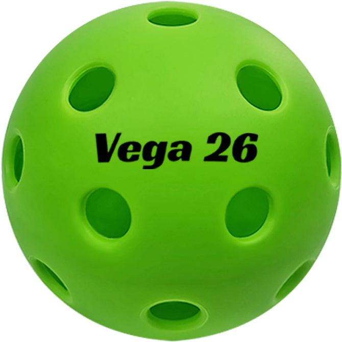 Vega 26 Green Indoor Pickleball Balls (6 Pack)
