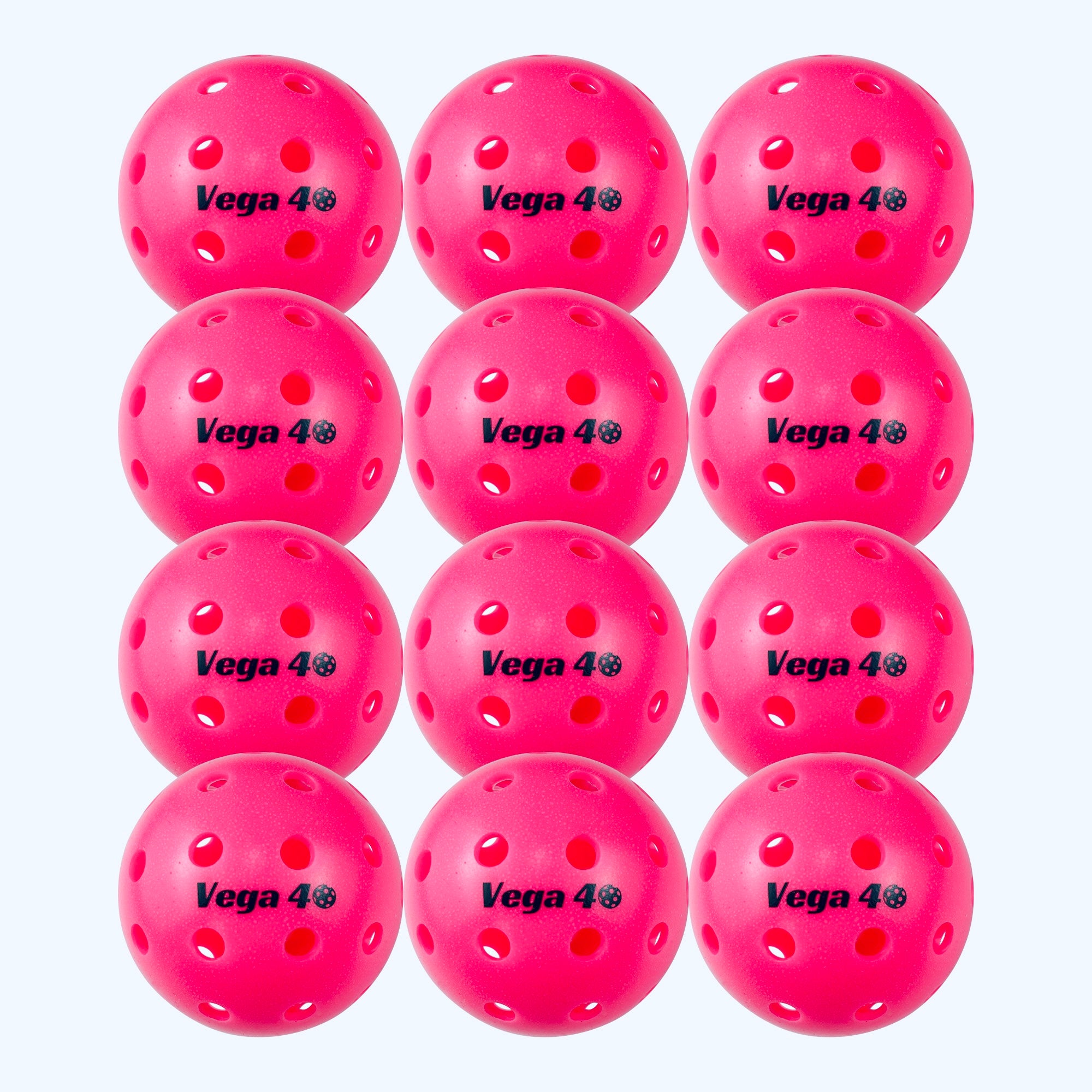 Vega 40 Neon Pink Outdoor Pickleball Balls (12 Pack)